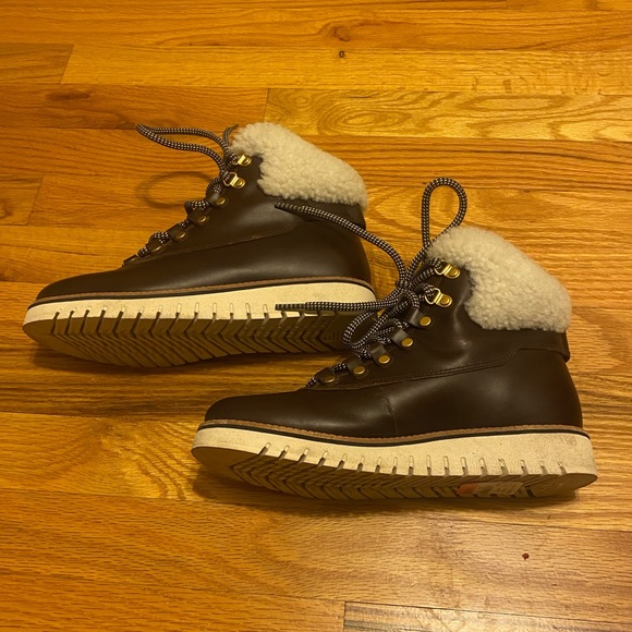 Cole Haan Zero Grand Explorer W6 Brown Leather Waterproof Boots -EUC - Picture 9 of 15